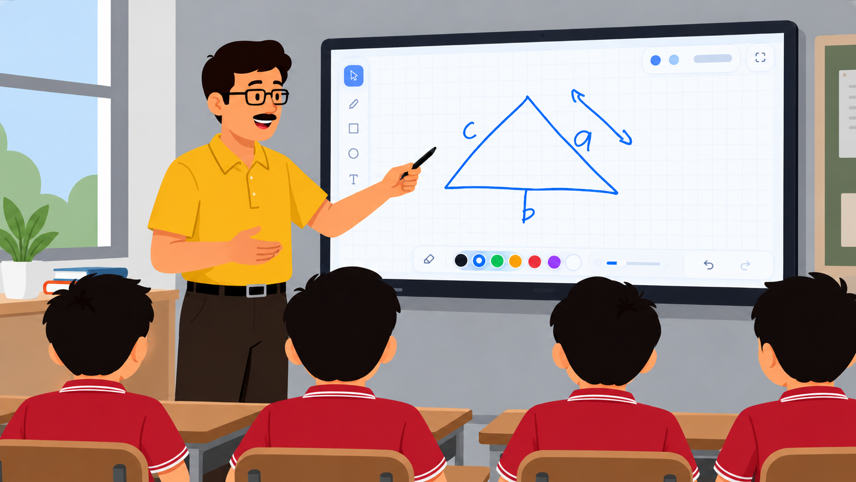 Guru mengajar menggunakan papan tulis digital 7 MIT